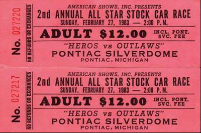 Pontiac Silverdome - Another Ticket Stub From Jeff Novak